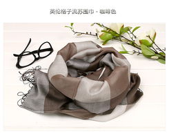 英倫格調(diào)與秋日暖意 咖啡色格子流蘇圍巾的時尚搭配藝術(shù)